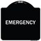 Signmission Designer Series Sign-Emergency, Black & White Heavy-Gauge Aluminum Sign, 18" x 18", BW-1818-24107 A-DES-BW-1818-24107 - alternate 1